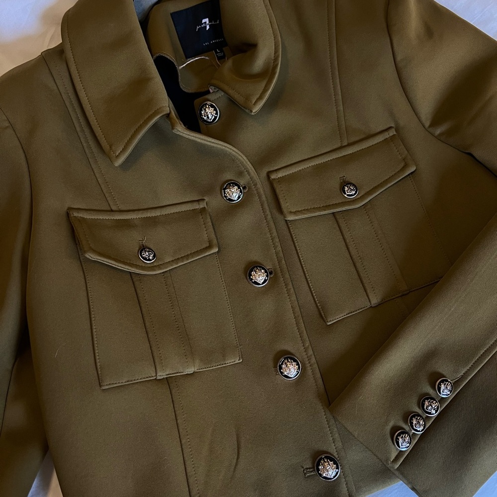 7 For All Mankind Khaki Women's Blazer